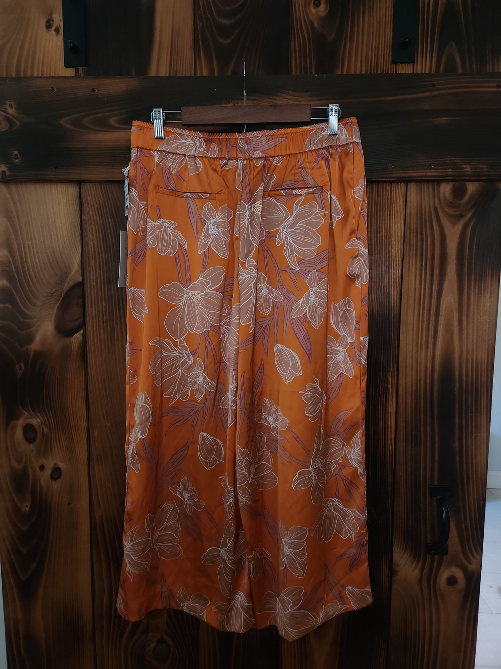 Joie Orange Floral Wide-Leg Men's Pants